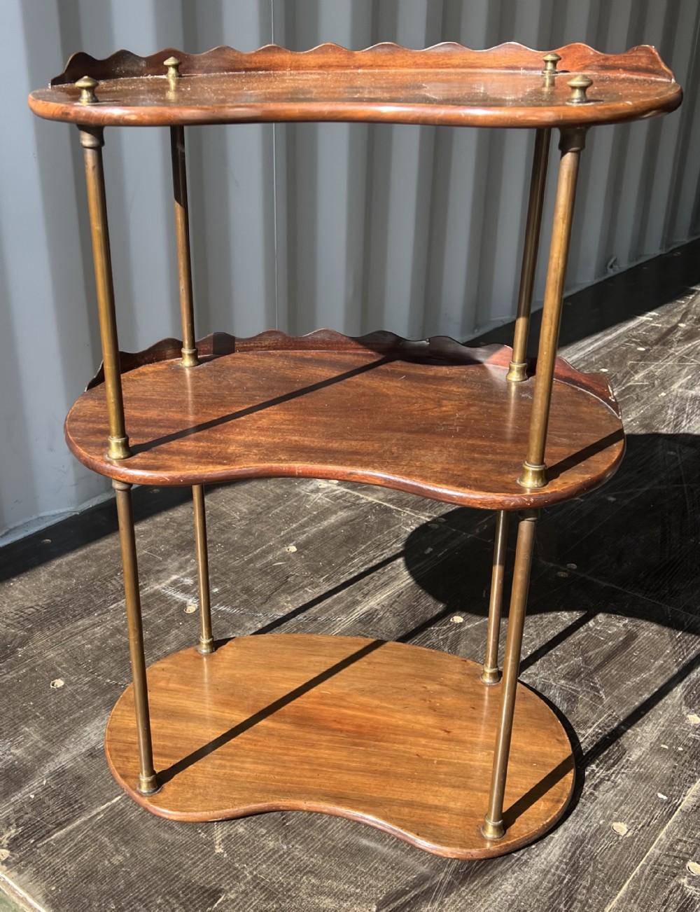 c19th campaign washstand bedside unit