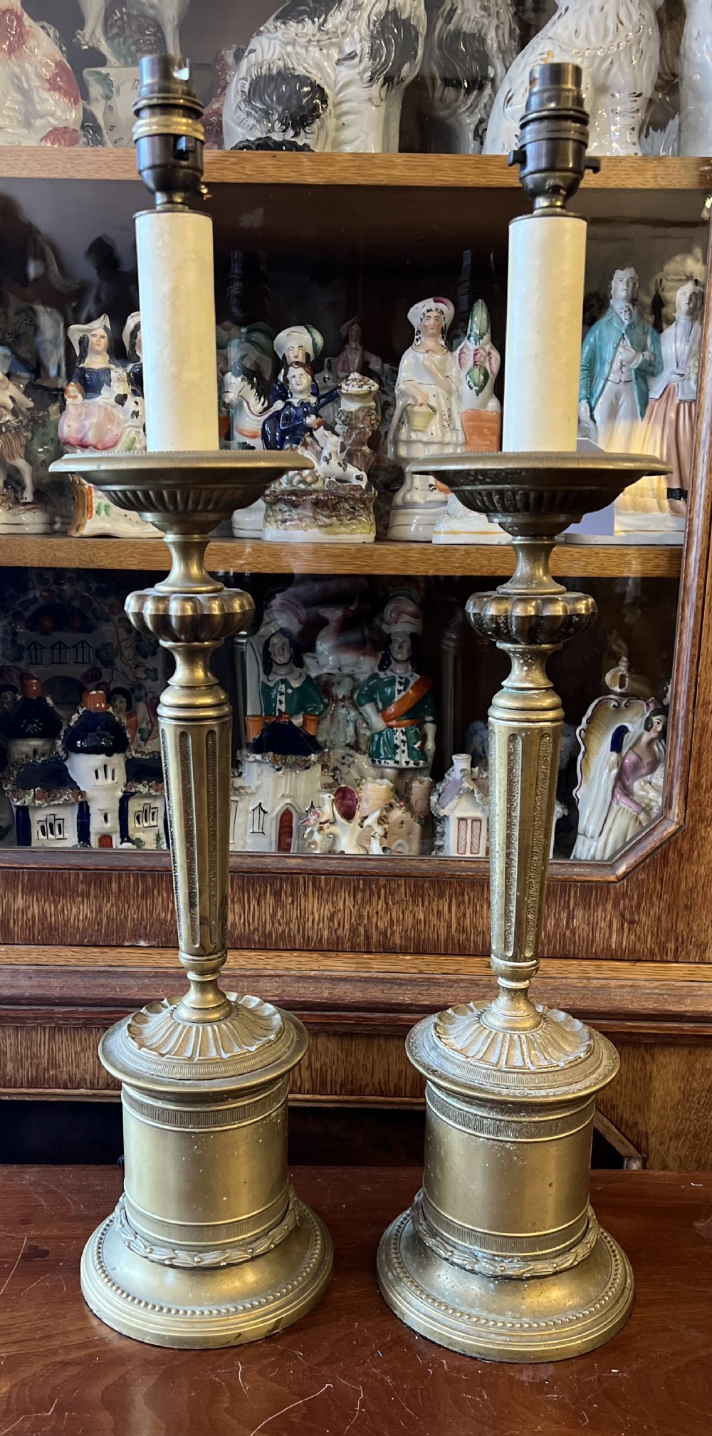 pair of classical style table lamps