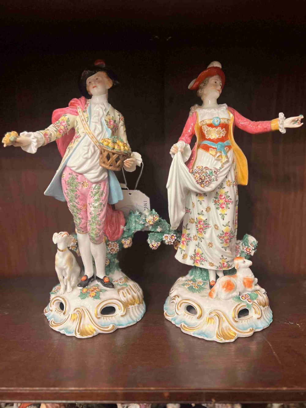 a pair of c19th french porcelain figures