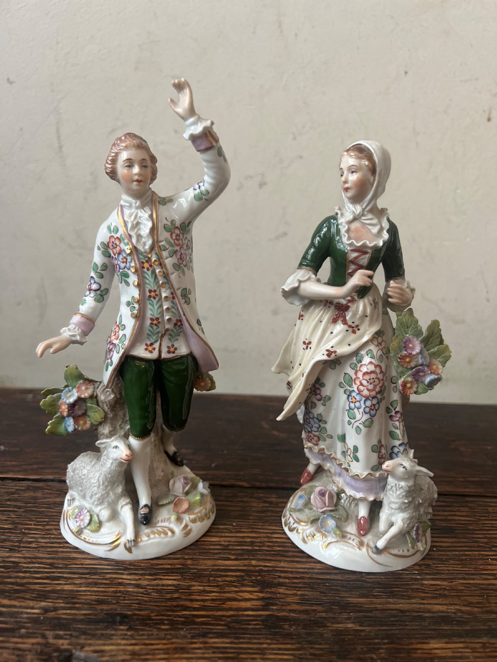 a c19th pair of figures by sitzendorf