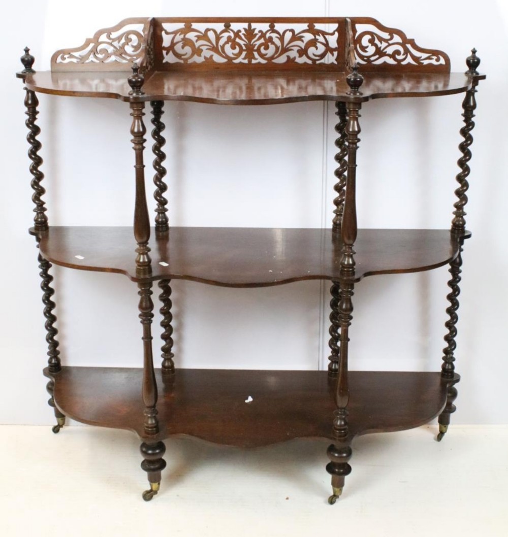 victorian rosewood bookcase