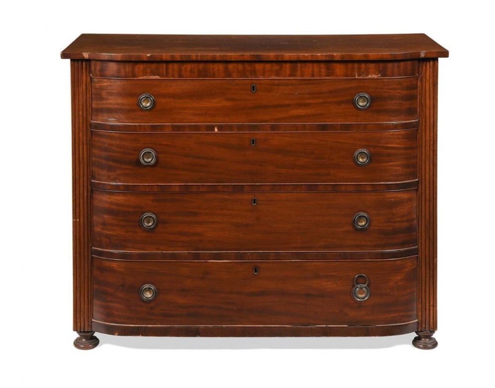 a george iv mahogany chest of drawers