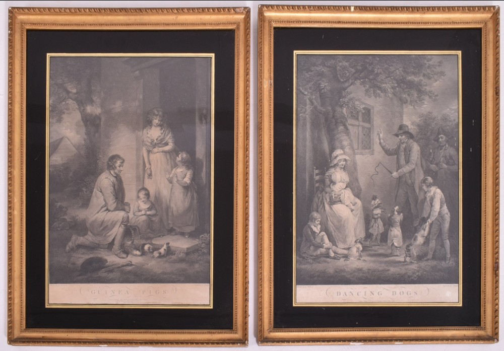 pair of kate c18th engravings after g morland