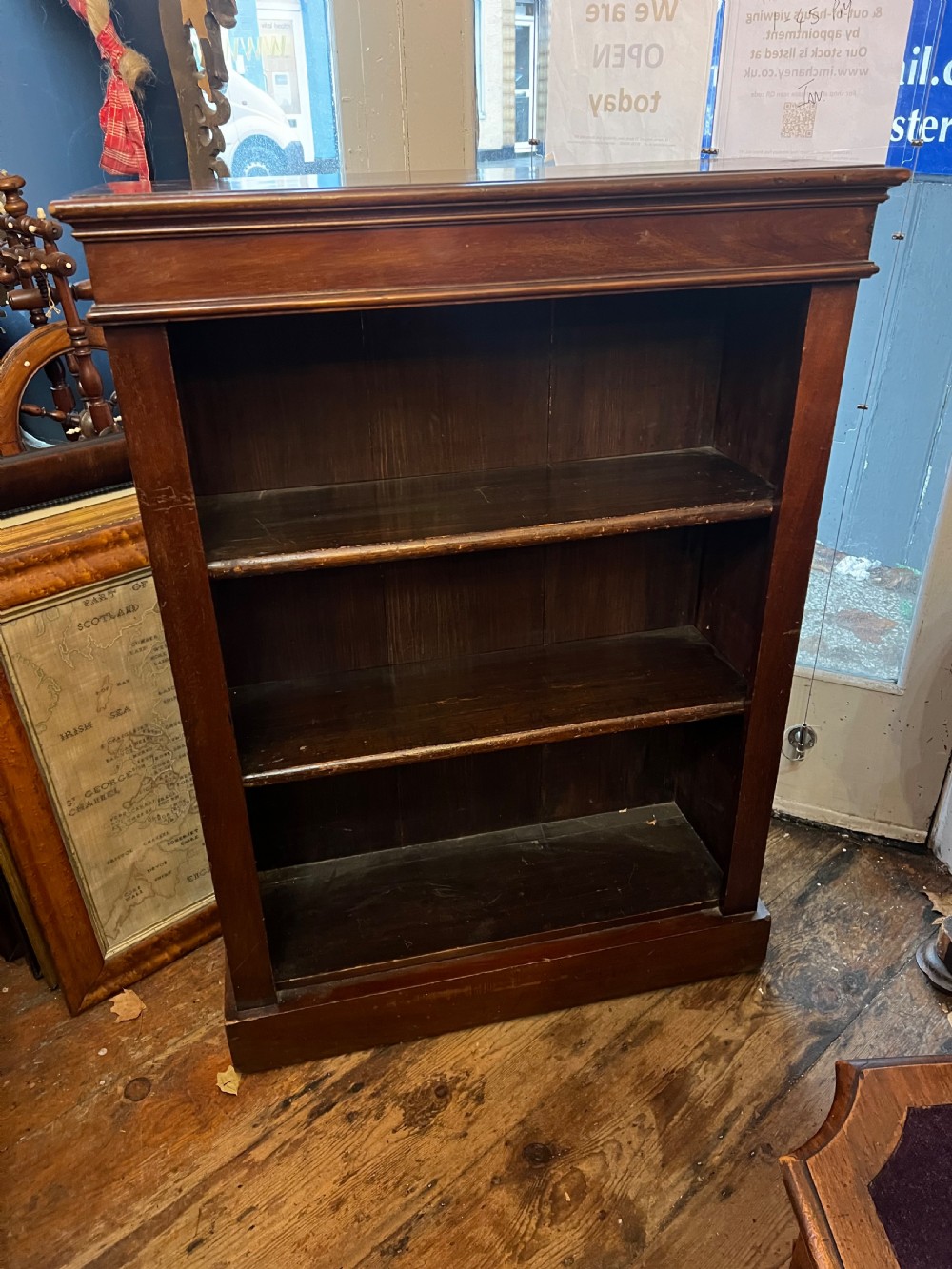 small mahogany bookcase