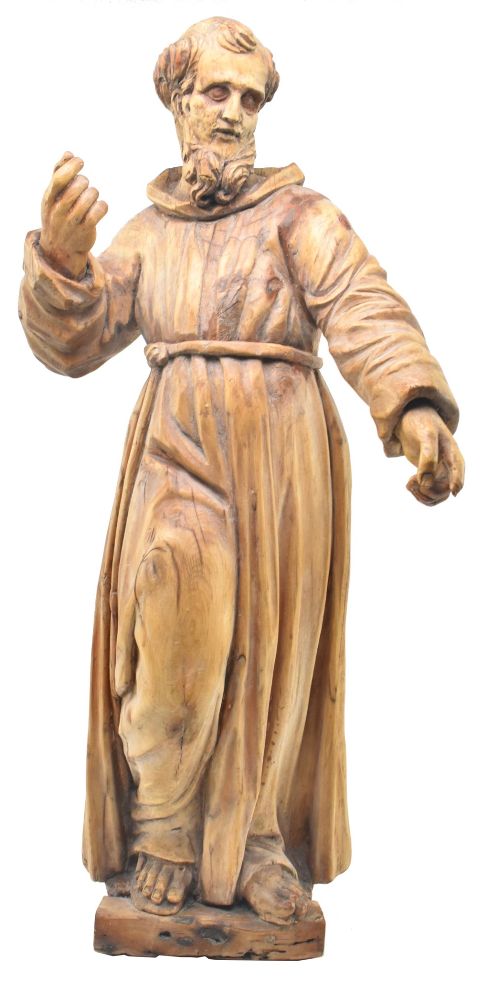 a large carved early c18th figure of an apostle flanders c1700