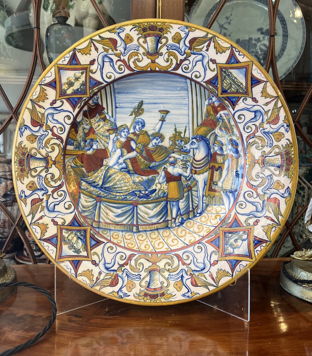 antique italian maiolica charger