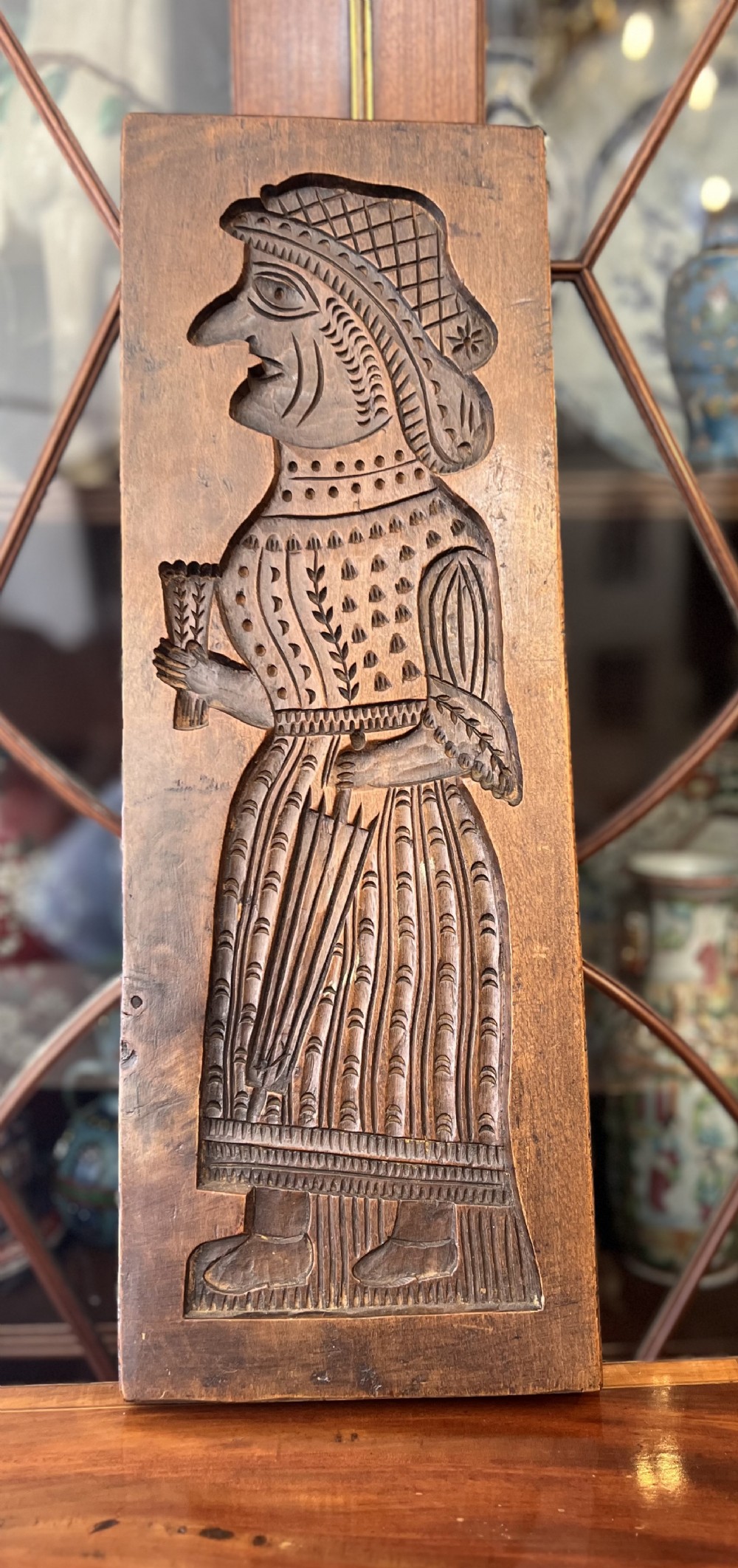 large treen antique gingerbread mold
