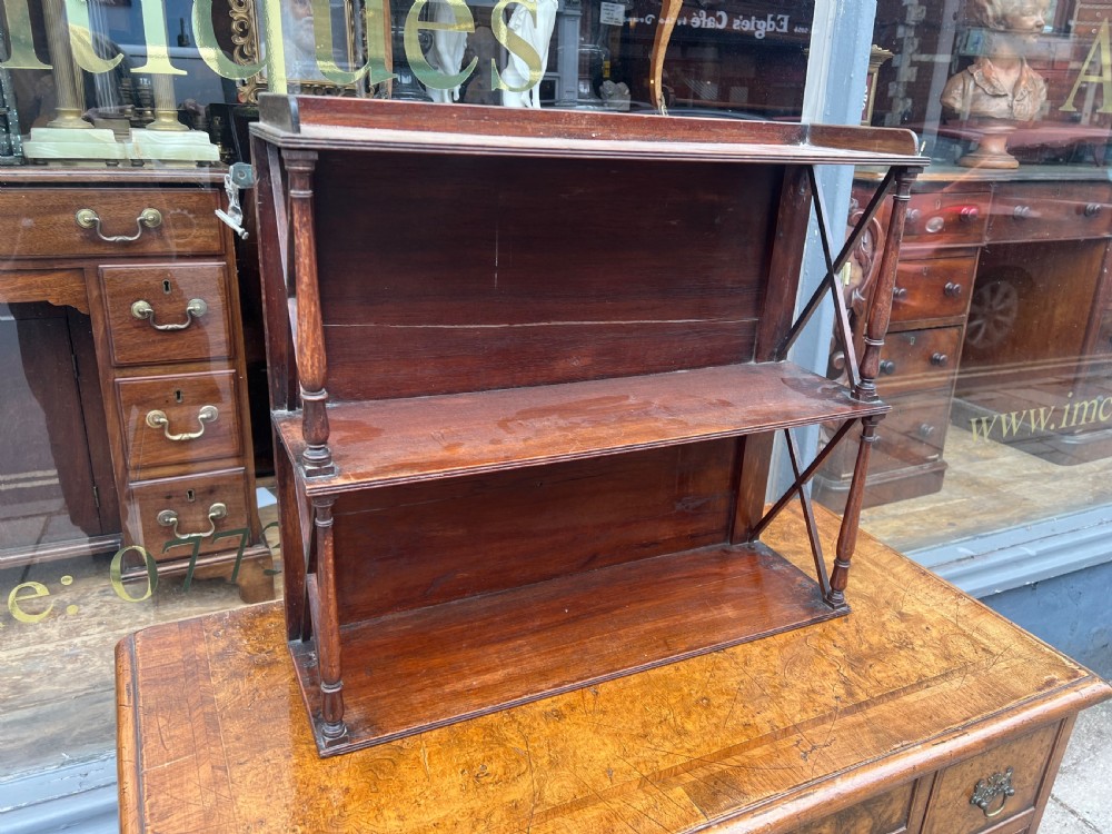 georgian mahogany wall shelves