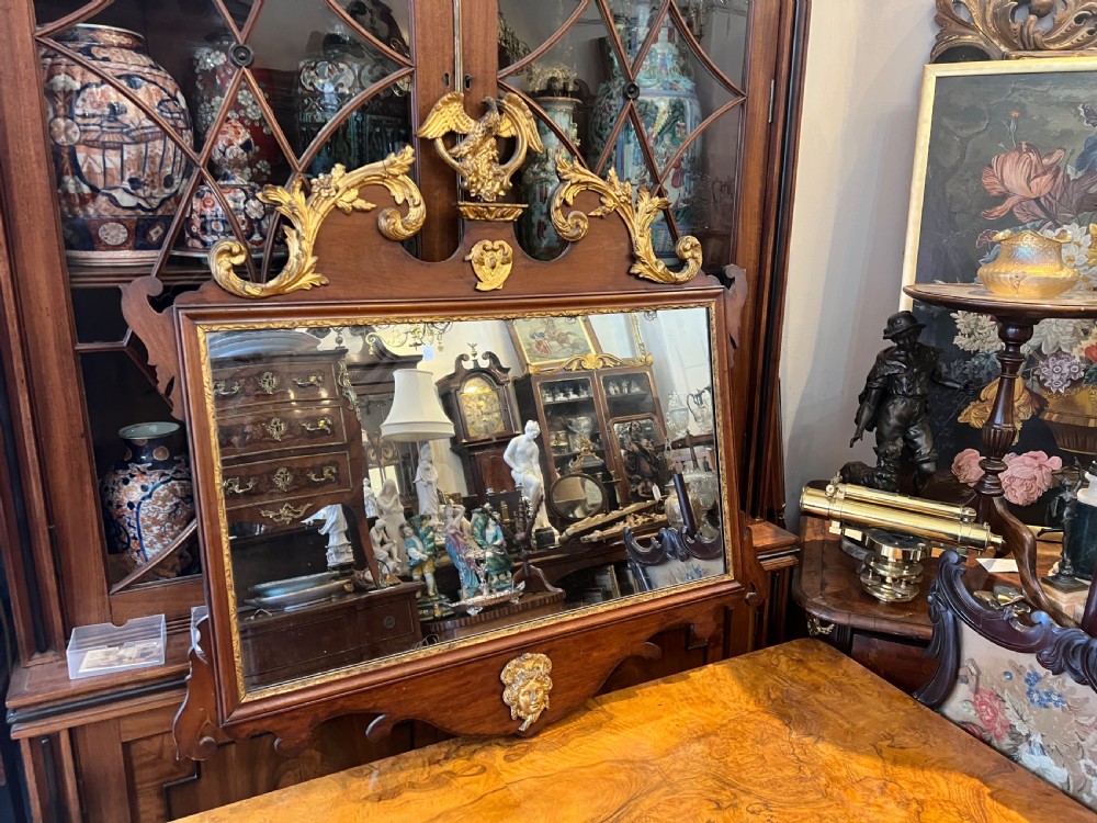 edwardian fretwork parcel gilt wall mirror