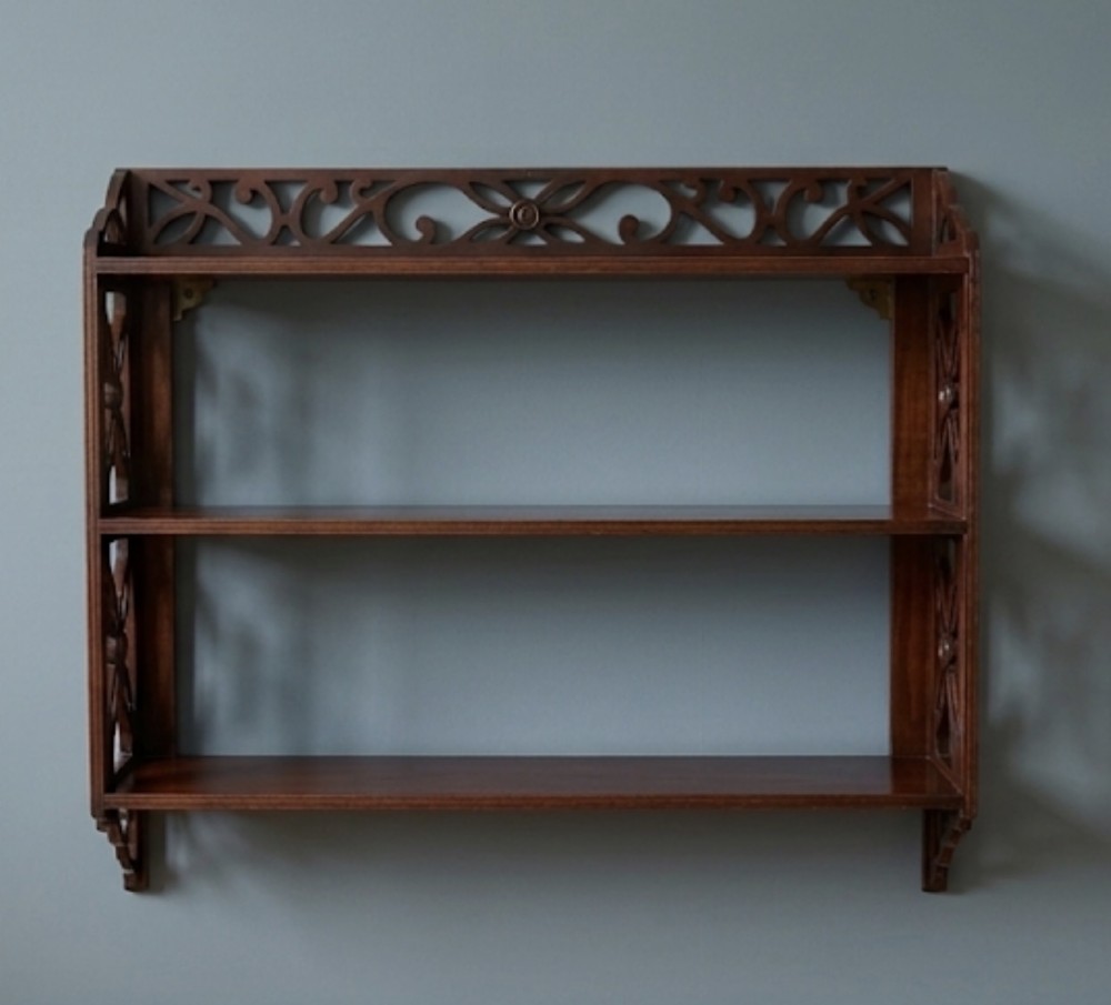 small mahogany wall shelves bookcase