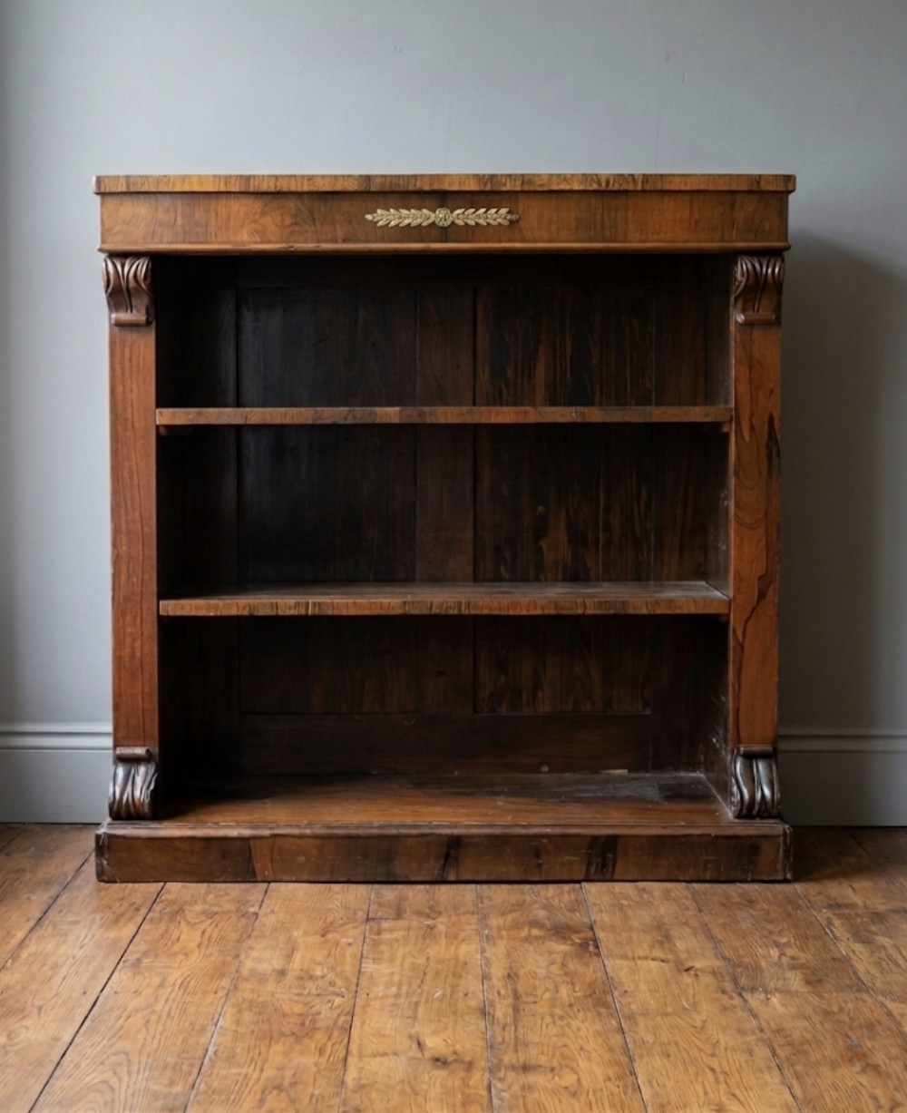c19th rosewood veneered bookcase