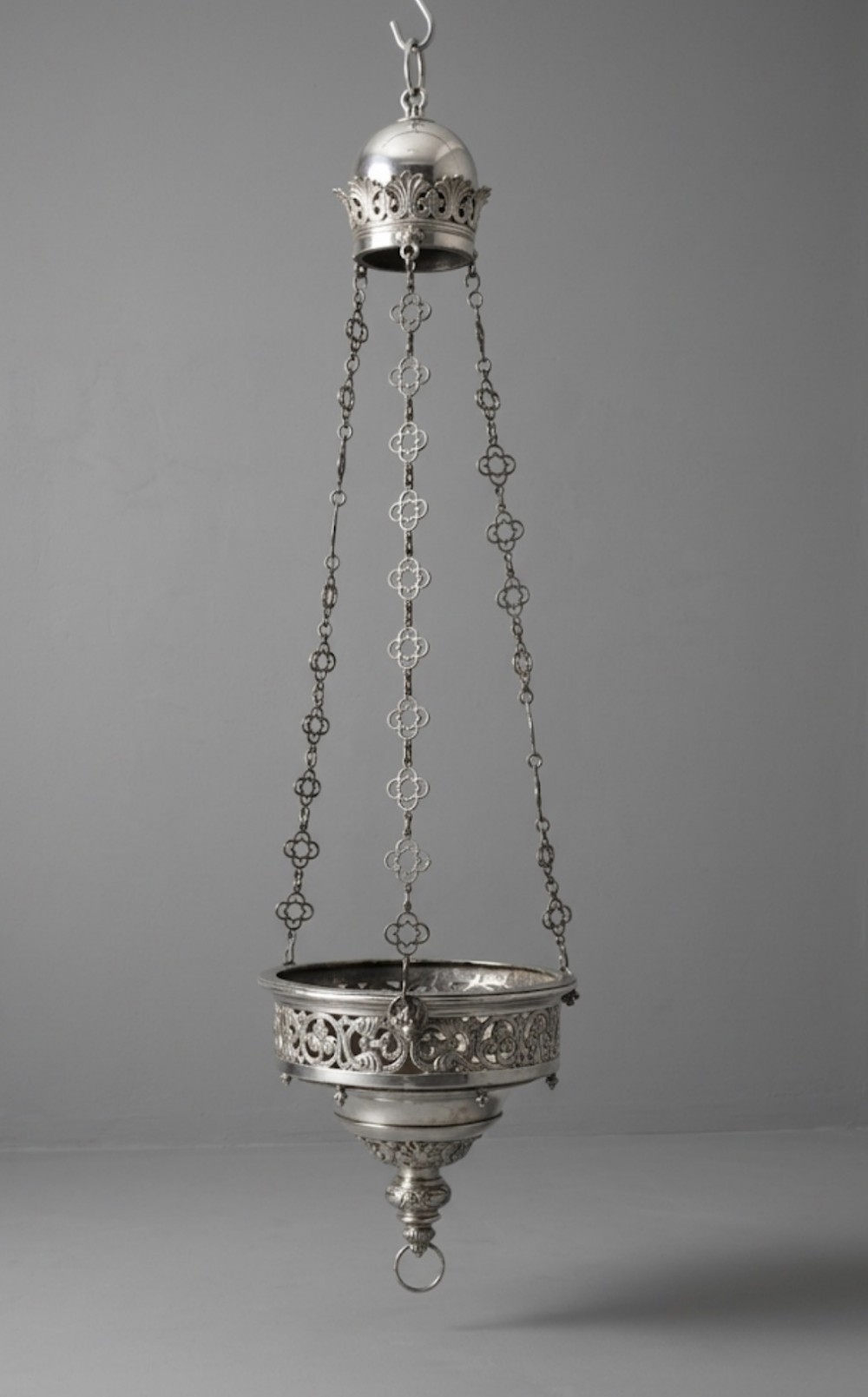 large silver plated c18th incense burner eternity light