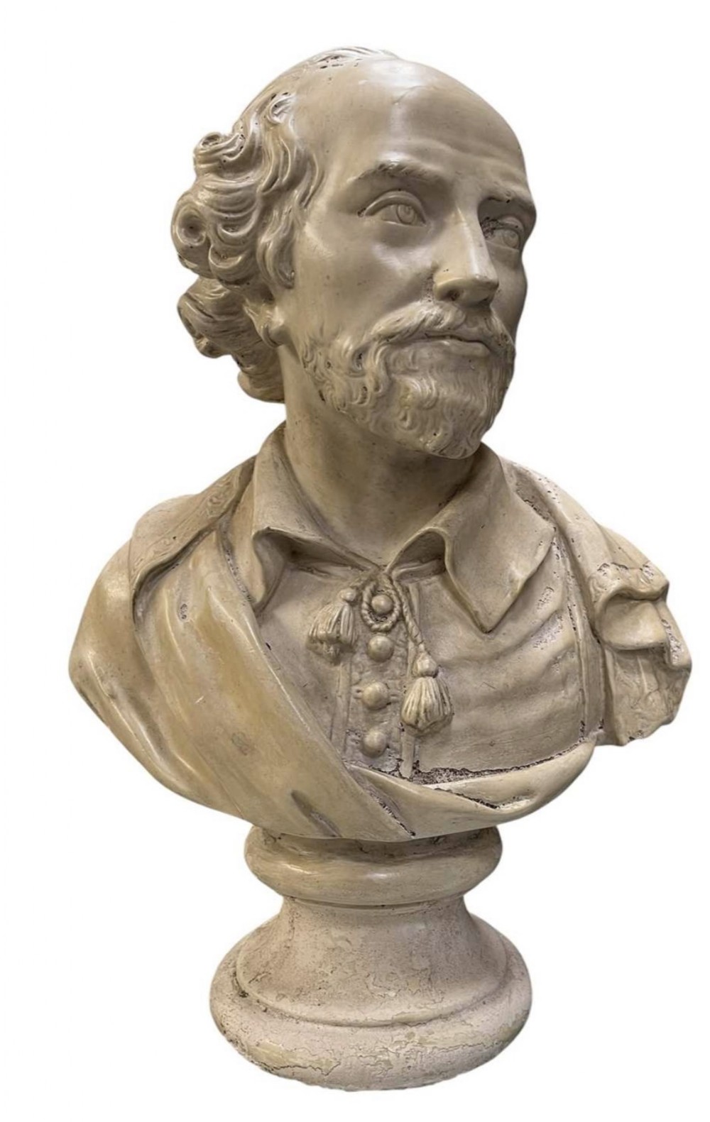 plaster bust of shakespeare by raffaelo monti italian 18181881