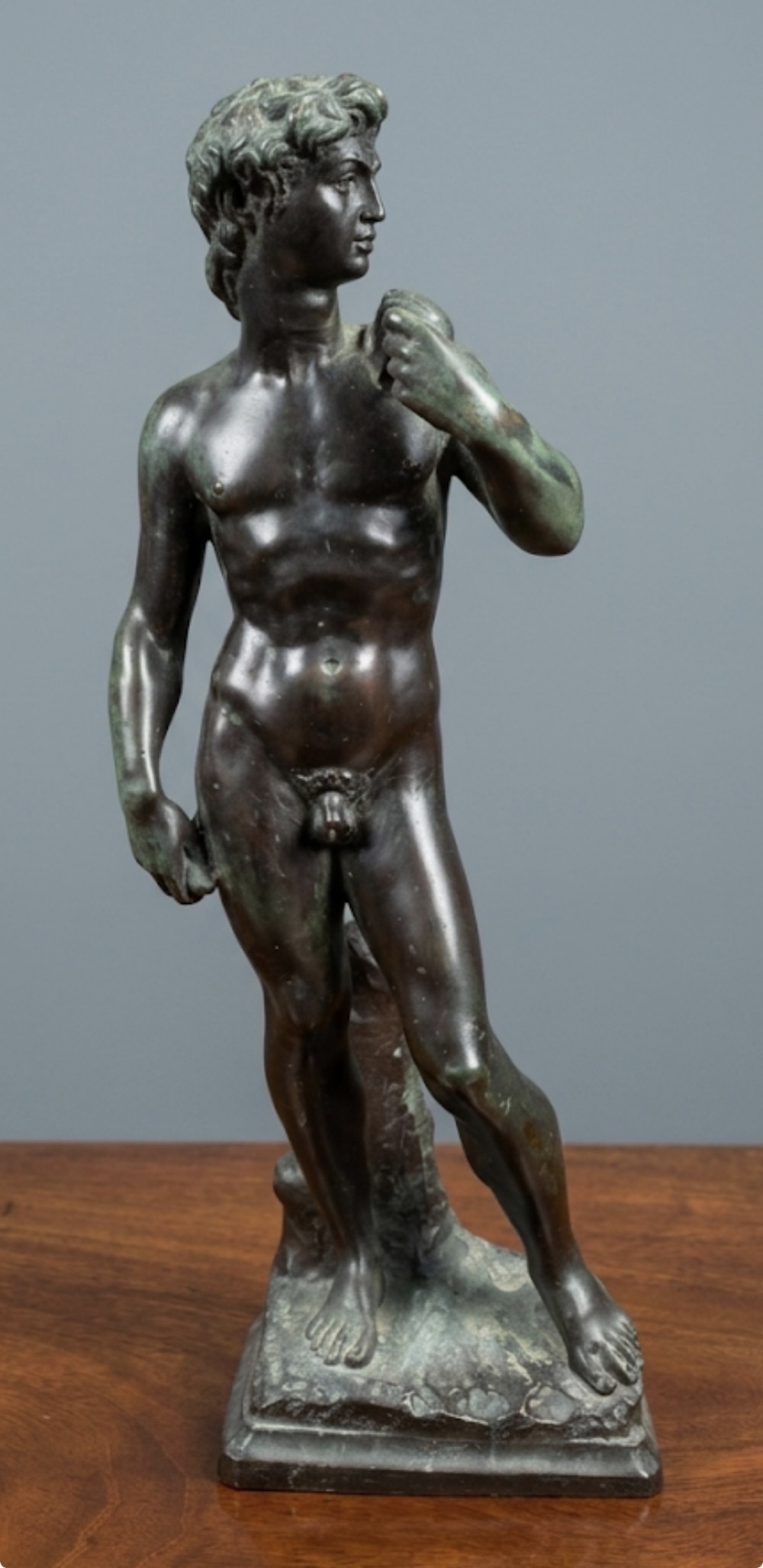 large bronze sculpture of david by michaelangelo 56 cms tall