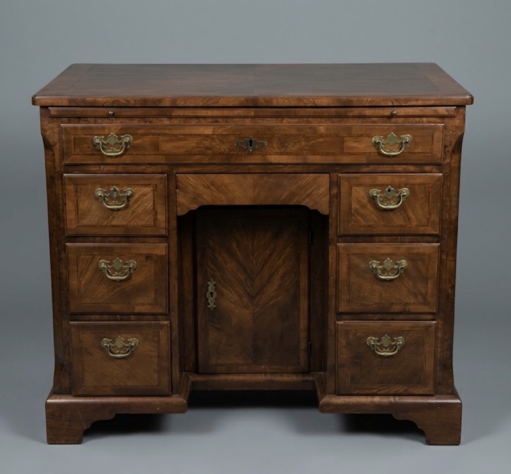 a george ii walnut kneehole desk