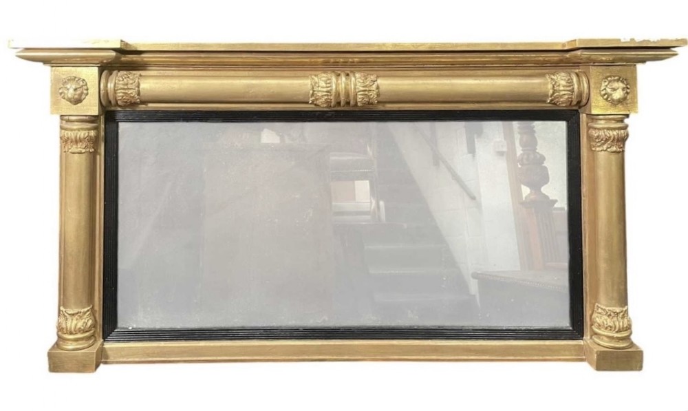 a regency giltwood overmantel mirror