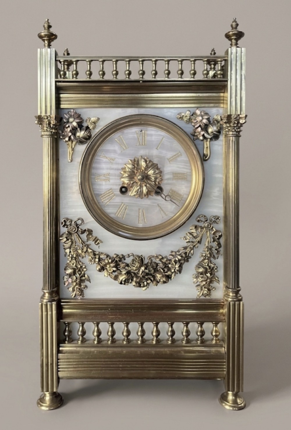 c19th french mantel clock 8 day striking movement