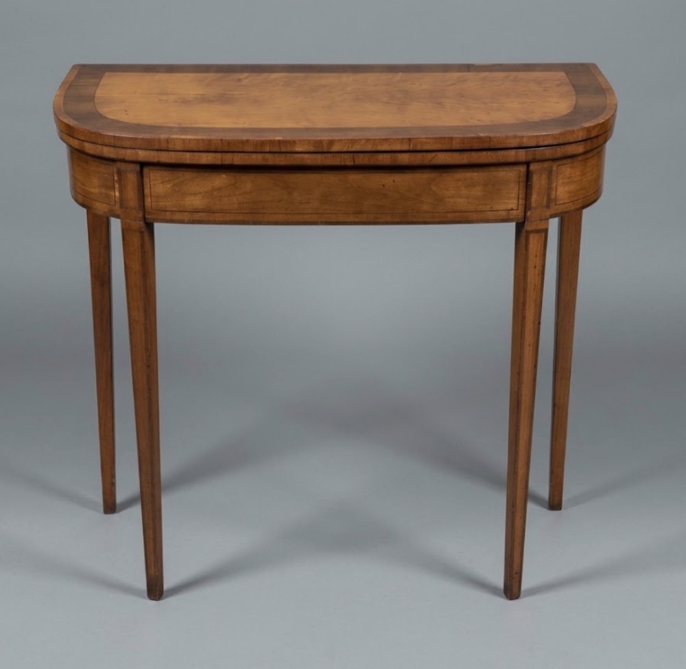 george iii satinwood and rosewood crossbanded card table